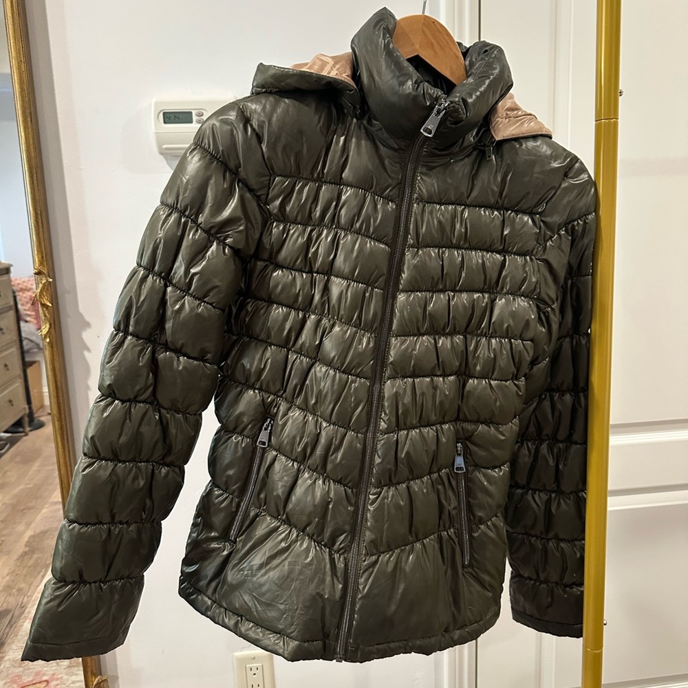 Kenneth Cole Hooded Packable Jacket Women's Small Size S